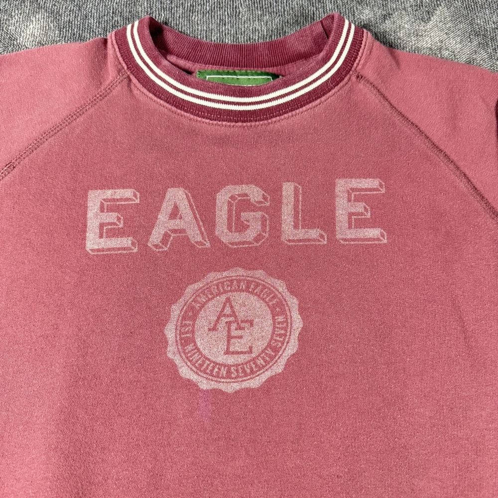 Vintage American Eagle Outfitters Mens Large Maroon Crewneck Sweater - Picture 2 of 8
